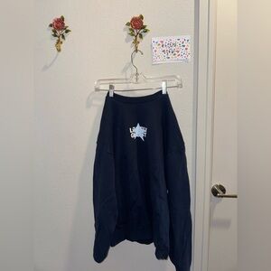 LONELY GHOST Navy Blue Crew Neck Sweater